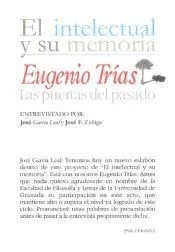 Eugenio Trías: las puertas del pasado