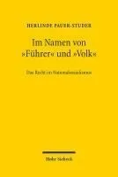Im Namen Von 'Fuhrer' Und 'Volk: Das Recht Im Nationalsozialismus