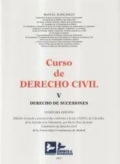 CURSO DE DERECHO CIVIL V. DERECHO DE SUCESIONES