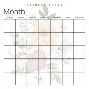 Blank Calendar