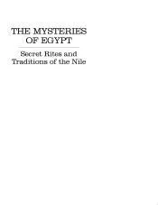 The Mysteries of Egypt: Secret Rites and Traditions of the Nile