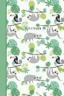 Notebook: Cute Sloth Notebook Journal College Ruled Lined (6 X 9) Small Composition Book for Writing Diary Softback Cover