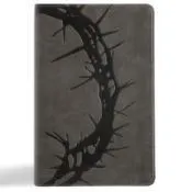 NASB Large Print Personal Size Reference Bible, Charcoal Leathertouch