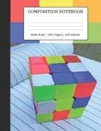 Puzzle Cube Notebook: Composition Wide Ruled Notebook, 200 Pages / 100 Sheets