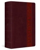 ESV Large Print Personal Size Bible, Red Letter (TruTone, Mahogany, Trellis Design)