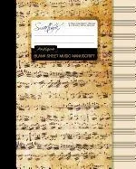 Blank Sheet Music: Music Manuscript Paper / Staff Paper / Musicians Notebook [ Book Bound (Perfect Binding) * 12 Stave * 100 Pages * Larg