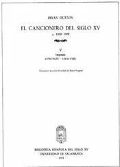 El Cancionero del siglo XV (c. 1360-1520) tomo V