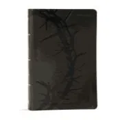 KJV Large Print Personal Size Reference Bible, Charcoal Leathertouch